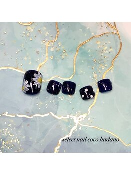 セレクトネイル ココ 秦野店(SELECT NAIL COCO)/5&6月フット　フラワー&ドット