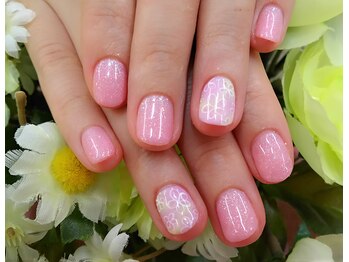 プルミエ ネイル(Premier Nail)/タイダイ柄にフラワーアート