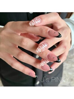 ネイルスペース ジェイズ ピンキー(NAIL SPACE J's PINKY)/ゼブラ×フレンチ