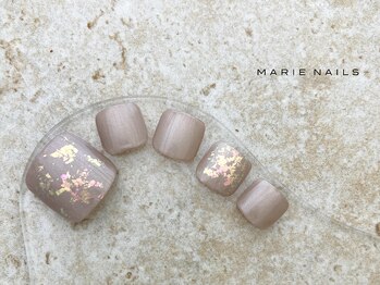 マリーネイルズ 横浜店(MARIE NAILS)/FOOT定額¥6,600 オーロラ0606d