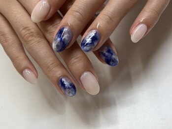 ワンカラー◆マーブルアート