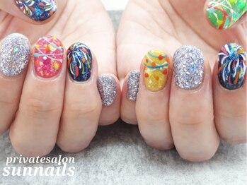 サンネイルズ(sun nails)/6本アート