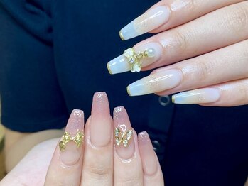 ウサギネイル 新大久保店(usagi nail)/蝶々ネイル