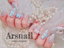 アルスネイル(Ars nail)/水色キティちゃんネイル