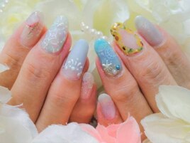 夏ネイル　フルart7100円