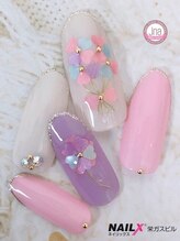 ネイリックス 栄ガスビル(NAILX)/ハート☆フラワーネイル