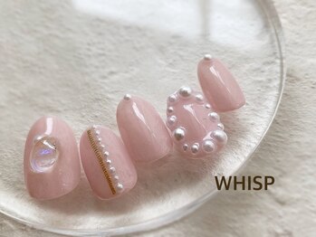 ウィスプ(WHISP)/スィートパールビジューネイル春