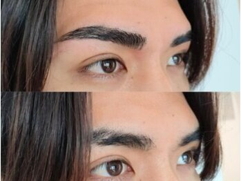 スリーク(SREEK)の写真/初めてでも安心◎メンズ眉毛WAXで垢抜け！毛流れ矯正で理想のアイブロウへ♪