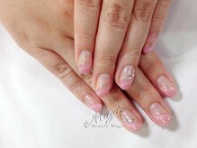 ネイルサロン ビューティーマジック 川口店/ななめグラデ　ピンク