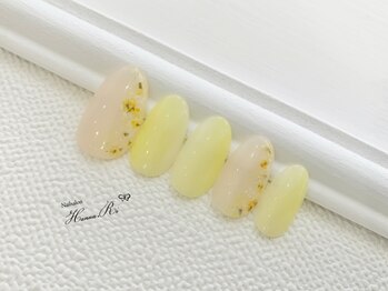 ネイルサロン ハンナ(Nail salon Hanna.Ri)/イエロー☆押し花ネイル