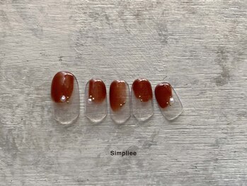 シンプリー ワン 渋谷店(Simpliee ONE)/【ハンド】塗りかけニュアンス