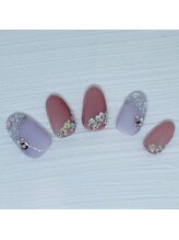 ネイルベース ネイル ケア サロン ミウラ(miura)/４月季節デザイン定額アート★