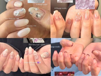 ビースタジオブランジュ(B STUDIO blange)の写真/大人可愛い韓国っぽネイル・ワンホンも♪ちゅるんと可愛いトレンド感あふれる褒められネイル☆/和歌山駅