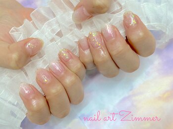 ネイルアート ジマー/ラメグラ&ワンカラー