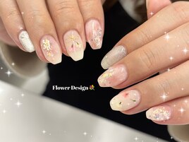 押し花ネイル