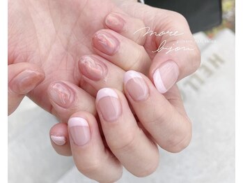 じゅわっと桃ネイル