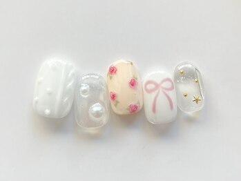 ユノ フィオーレ(Juno fiore)/ニット×りぼん×薔薇