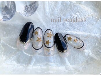 大人可愛い☆星ネイル