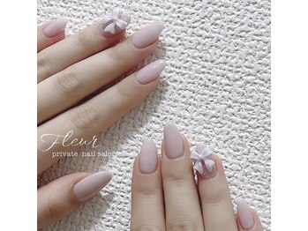 フルール(fleur)/ライラックパープル×リボン