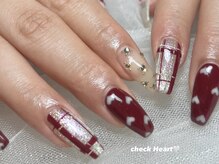 エマネイル プラスキハクヤ 肥後橋店(EmaNail+KIHAKUYA)/チェックネイル