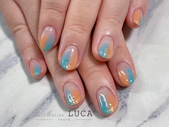 ネイルアトリエルカ(nail atelier LUCA)/W-313 晩夏ニュアンスネイル