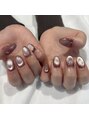 ネイルサロン アデル(Adele)&nbsp;最旬マグのブラウンカラーかわいい＊