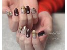 【チェックネイルネイル】