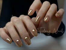 トゥデイ ネイル 新栄(Today Nail)/うるうる艶感のミラーネイル