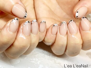 レアレアネイル(Lealeanail)/【パラジェル】ガラスフレンチ