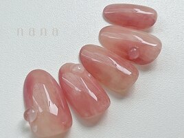 ピーチネイル ニュアンス 雫