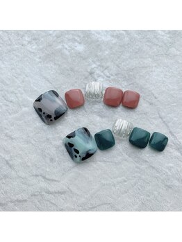 ブリオン 六本松店(Bullion)/牛柄大人アニマルネイル