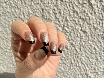 ドリームシャイニー 西葛西店(Dream Shiny)/黒フレンチ×マグネット