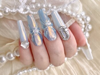 オーロラ ちゅるん 夏ネイル