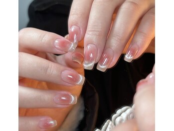 バイムーンサロン(By Moon Salon)/チークマグネットフレンチネイル