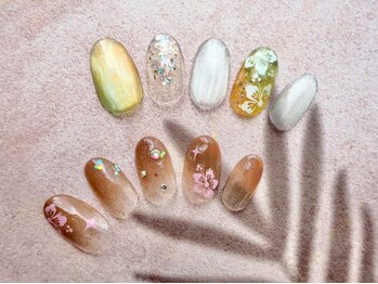 ネイル マテリア 池袋店(Nail Materia)の写真/シェル/きらきらホイル/マグネットのニュアンスデザイン豊富*人気のミラー/オーロラも大人可愛くアレンジ◎
