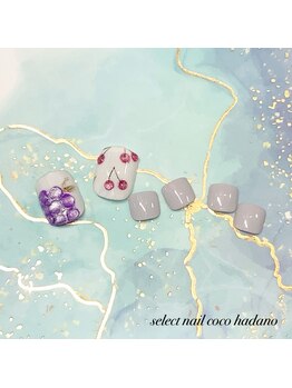 セレクトネイル ココ 秦野店(SELECT NAIL COCO)/5&6月フット　選べるフルーツ