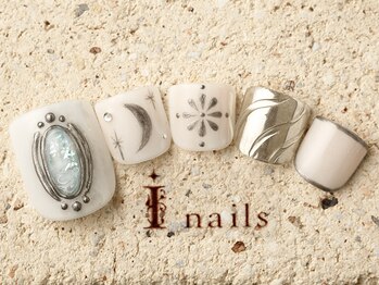 アイネイルズ 町田店(I nails)/ホワイトオパールFOOT10480円