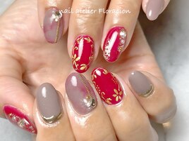 贅沢アートの褒められネイル132