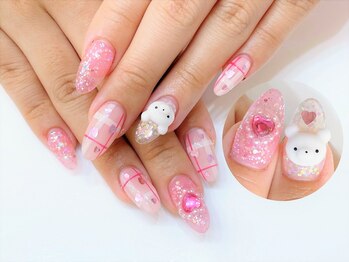 ネイルコレクション ピンク(Nail Collection Pink)/スカルプ放題★３Ｄくま
