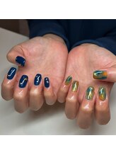 ロラ ハイヤマカシ(LAURA HAIYAMAKASHI)/ネイビー×ニュアンス