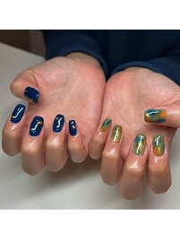 ネイビー×ニュアンス