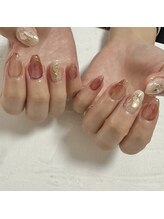 ソワネイル(SoiNail.)/ナチュラル+パーツ