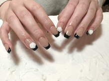 デューネイルスタジオ(dew nail studio)/ブラック フレンチ