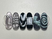 ジョアネイル(JOA Nail)/チェック柄/ストーン./リボン