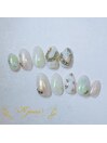華やか巳年ネイル