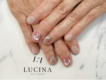 ネイルスタジオ ルキナ(LUCINA)/c-393 大人可愛いショートネイル