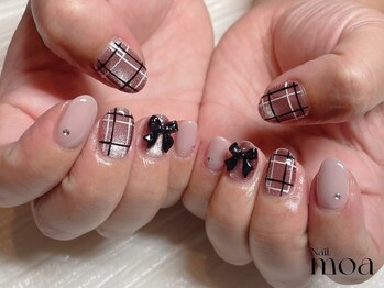 モア(moa)/リボン チェック マグネット