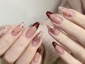 クリスマスフレンチネイル