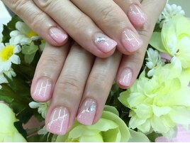 パールピンク☆斜めフレンチ