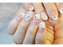 ネイルサロンブラン(nail salon BLANC)/バラ埋め尽くしブライダルネイル